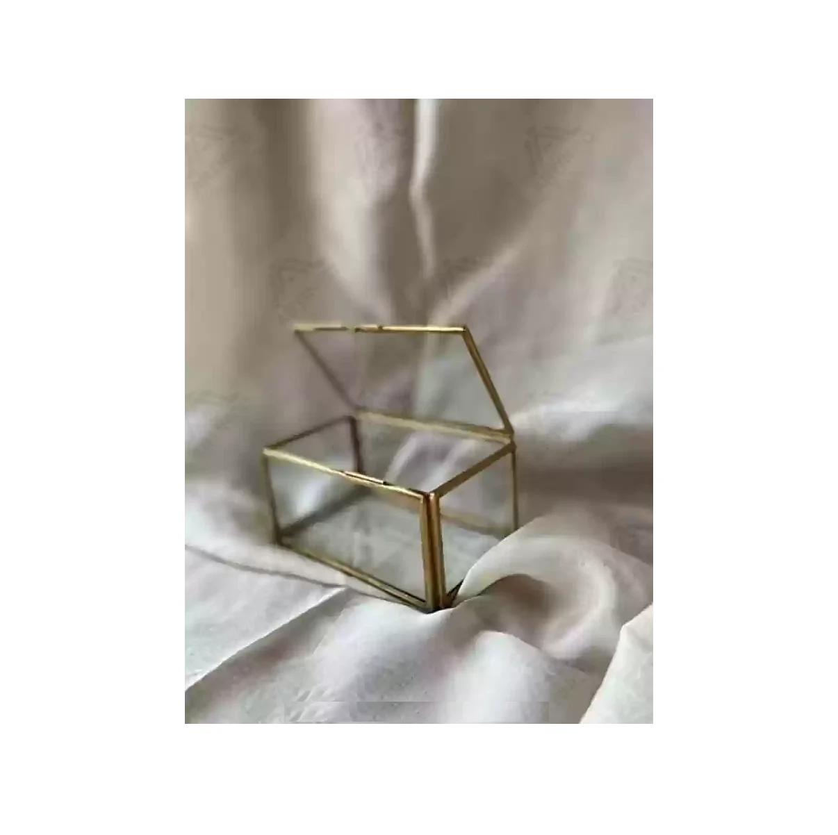jewelry Storage Box glass crystal Vases ring jewelry box gifts decorative metal pyramid trinket storage box geometric
