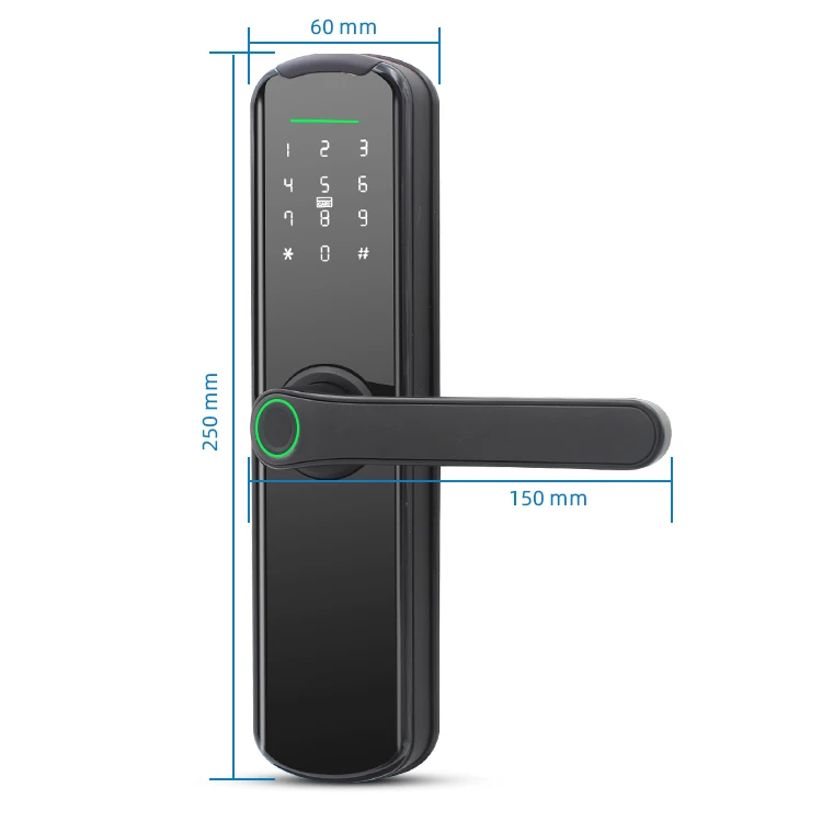 Navicat Tuya WIFI Fingerprint App Keyless Waterproof Voice Guide Sliding Digital Smart Lock For Home Hotel