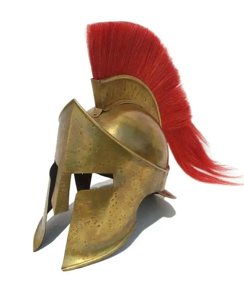 Helmet Armor Antique Troy Achilles Medieval Knight Helmet Crusader Greek Spartan