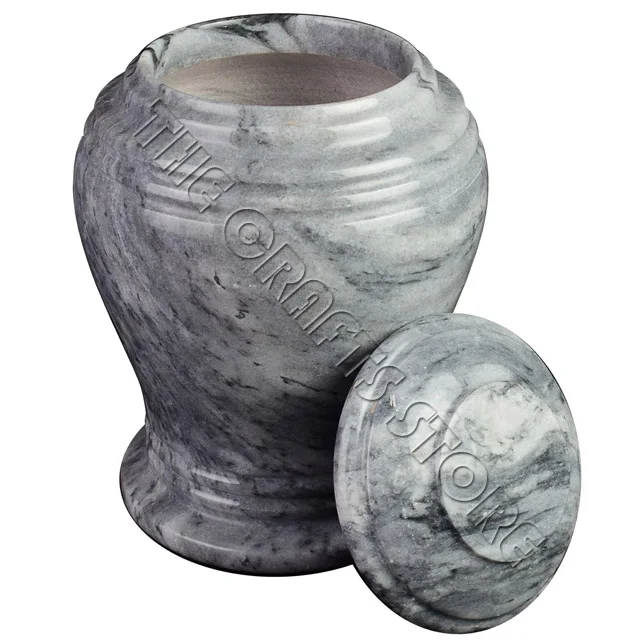Hot Selling Direct Factory Grey Marble Jade Extra Large Tower Funeral Burial Urn and Marble Cremation Urn Ashes