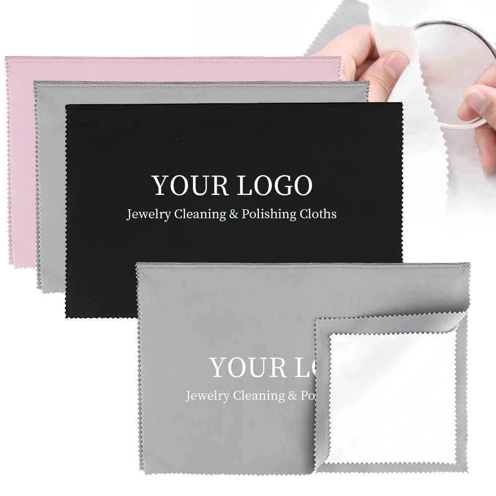 Pure Cotton Made 11 x 14 in Polishing Cleaning Cloth Four Layer Jewelry Polishing Cloth For Gold Silver Platinum Jewelry