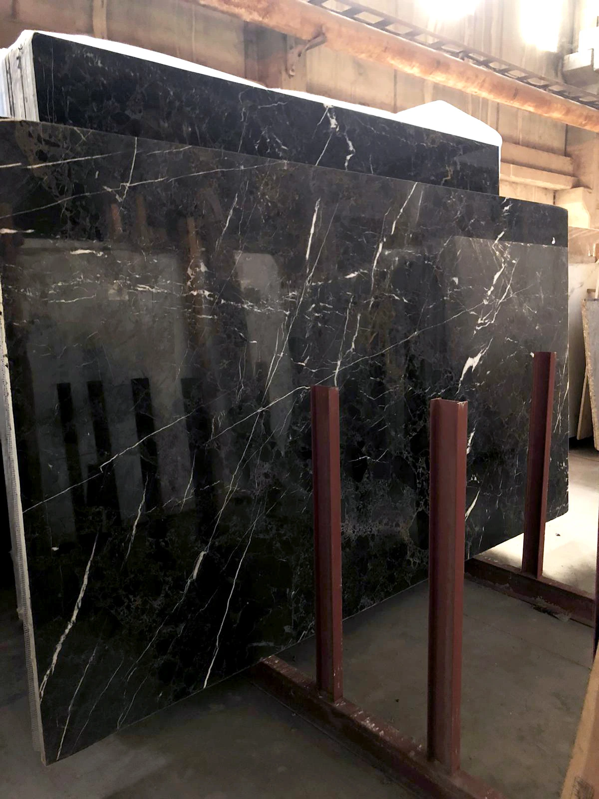 2024 Nero Marquina Black Marble 2cm Slab Polished Honed Matt Natural Stone With Snow White Veins Made in Turkey Direct Sales