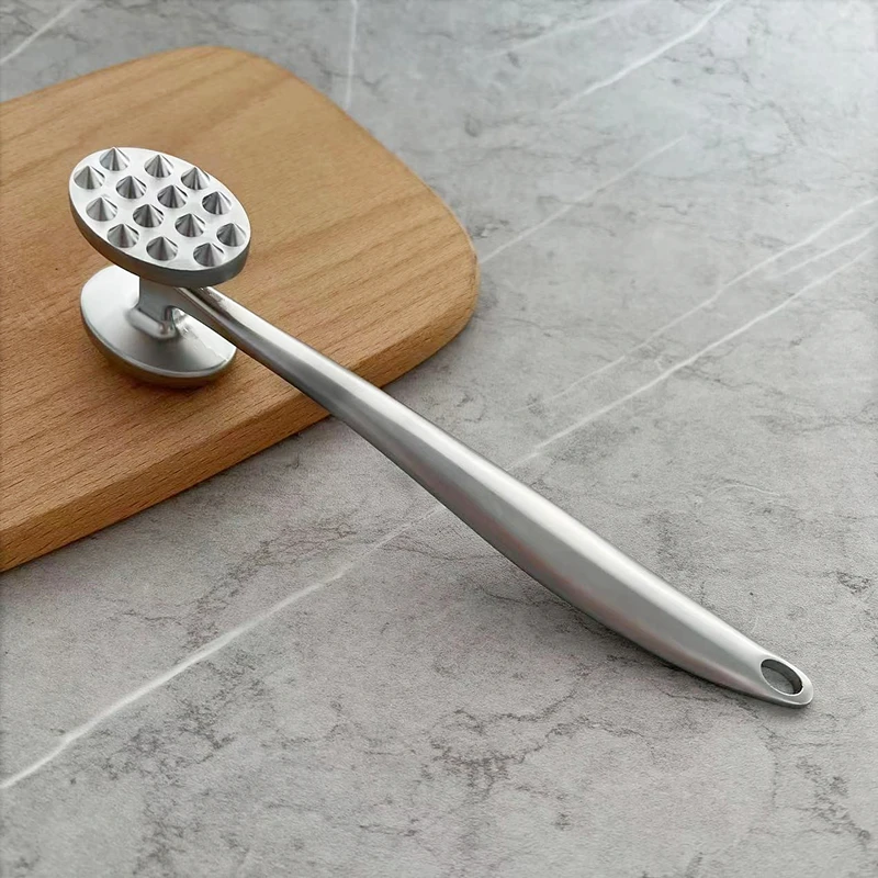 Factory Sales High Quality   Accept Custom Stainless Steel Colors Meat Tenderizer Hammer  Steak Tools