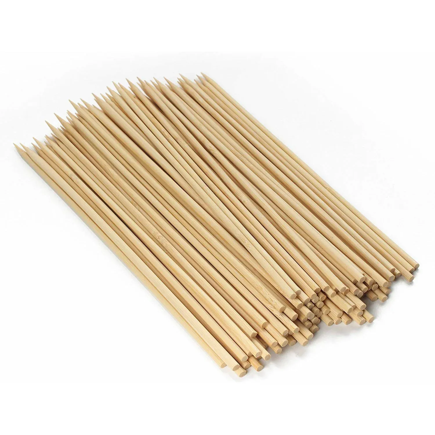 Hot selling Bamboo Disposable BBQ Accessories Square Flat Bamboo Sticks for Candy fruit bbq skewers