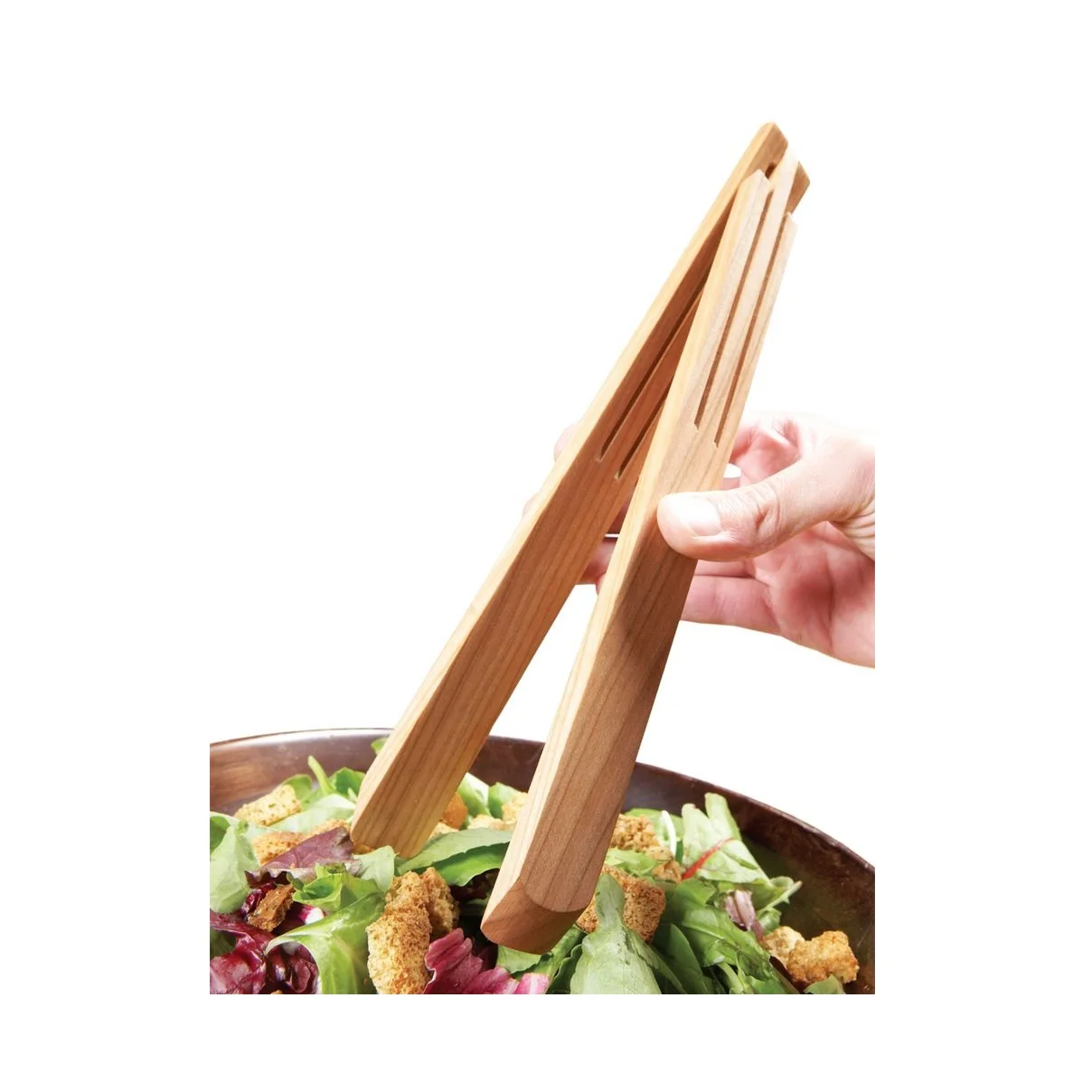 100% Real wood Food Clip Salad Meat Cooking Wooden Toast Bread for restaurant and hotels wooden ice cube tongs for bar use