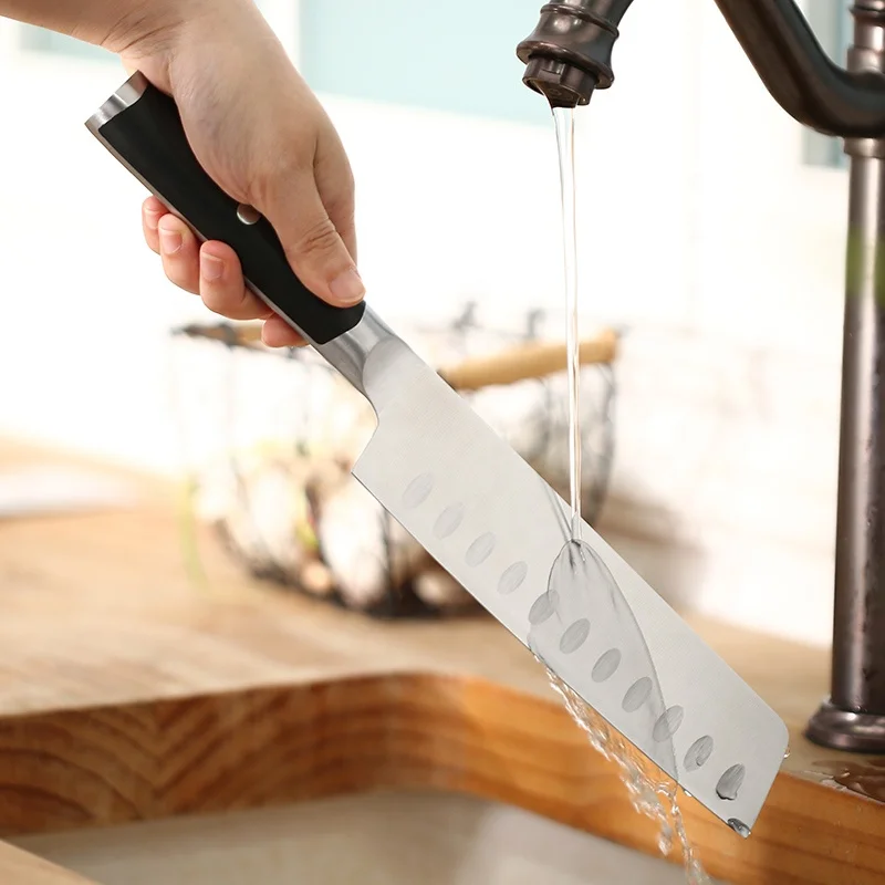 Yangjiang Custom ODM Kitchen Sushi Knives Black Kitchen Nakiri knife 8inch Japanese Style Kitchen Knives