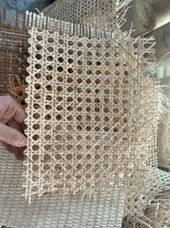 TW6 Hexagon Weave Rattan Cane Webbing 16Inch 24Inch 32Inch 36 Inch Width Rattan Roll For Furniture