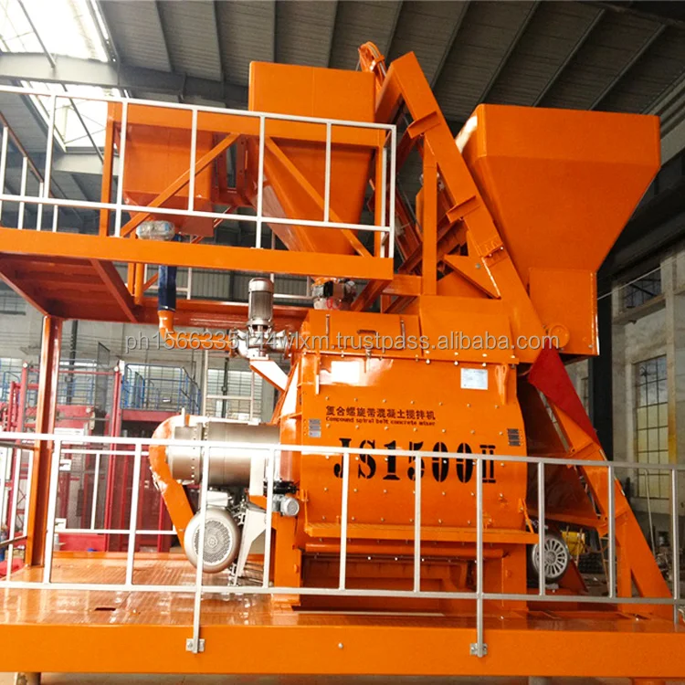 JS hydraulic concrete mixers electric forced concrete mixer twin shaft concrete mixer