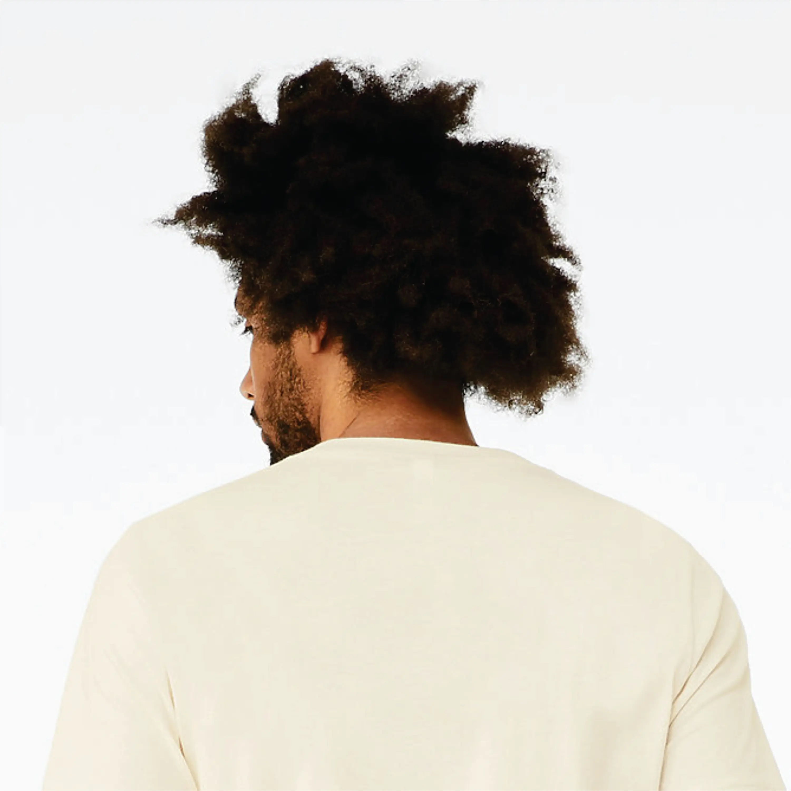 100% Airlume Combed and Ring Spun Cotton 32 Single 4.2 oz Natural Essential Unisex Jersey Short Sleeve V-Neck T-Shirt