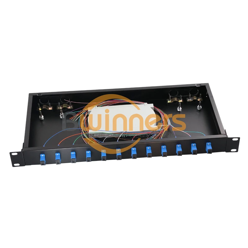 24 Port Fiber Termination panel fiber 1U 19 Rack-Mount fiber patch panel 24 port