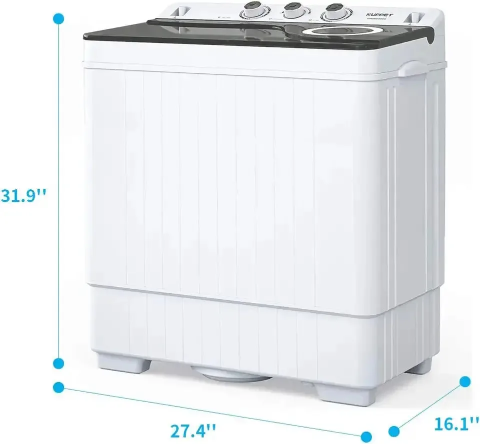 Hot sale KUPPET Compact Twin Tub Portable Mini Washing Machine 26lbs Capacity 2023 NEW PRODUCT