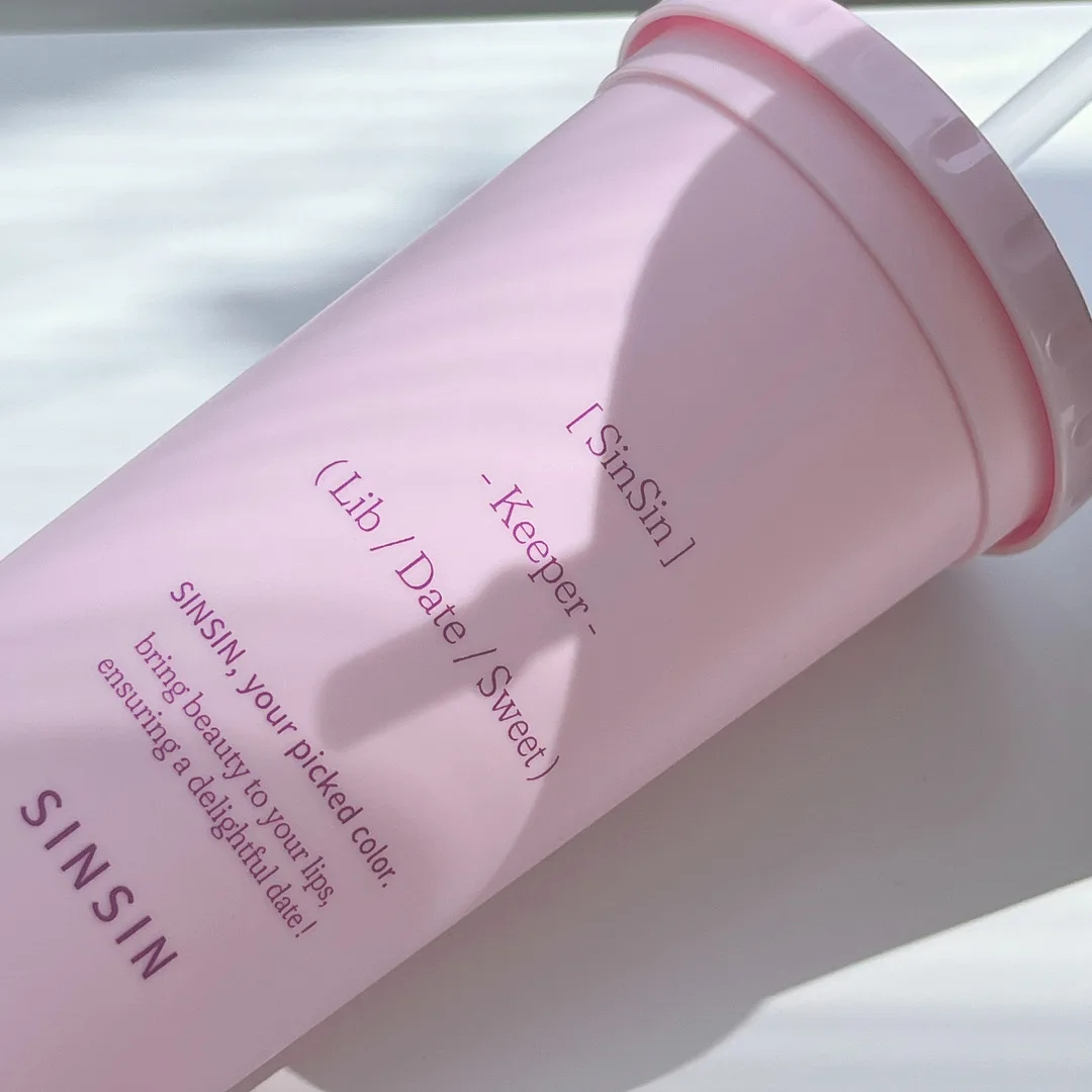 [Made in Korea] Matted Color Straw Tumbler 500ml - Reusable cup with straw and lid