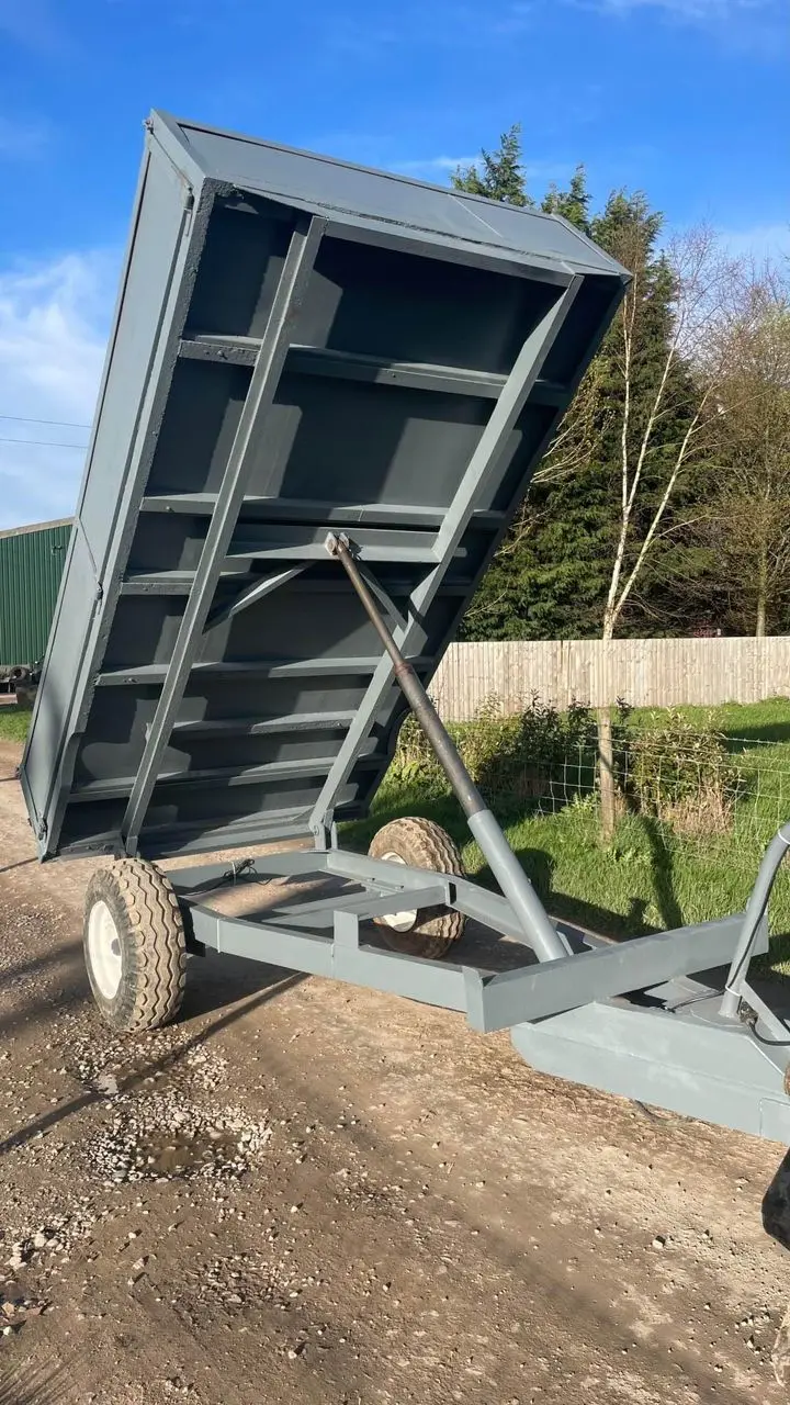 Tipping Trailer For Farm Used Attached With Tractor/Hydraulic Dump 8 Ton Trailer for sale