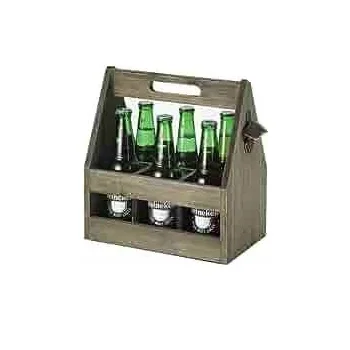 Handmade Natural Wooden Caddy Beer caddy Wooden Bar Caddy for Bar Hotel Restaurant Made in India