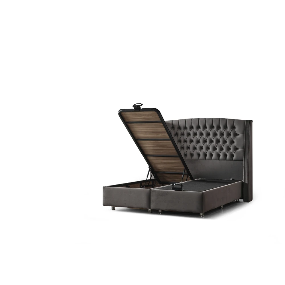 High Quality Tesla Bed Base Bedroom Furniture Double Bed Base Quilted Double Storage Best Price Home Furniture