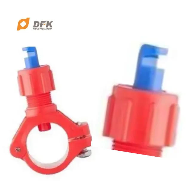 Plastic Nozzle PP FRPP Pipe D-Clamp Wide Angle Flat Fan Nozzle For Steel Cooling