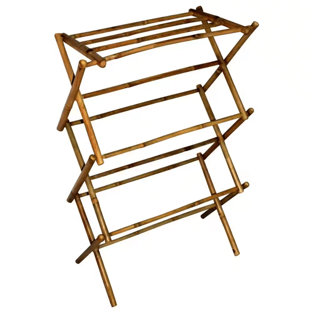 Clothes Drying Rack Outdoor Style OEM/ODM Capacity <10kg Good Price Bamboo Material Clothes Drying Rack Made in Vietnam