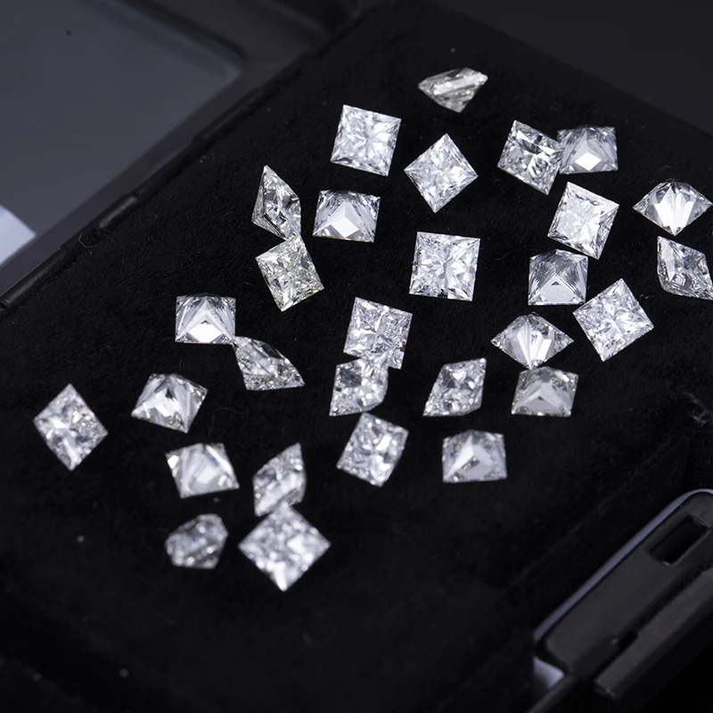 1.5X1.5mm - 5X5mm DEF VS Melee Square Cut Lab Grown Diamond