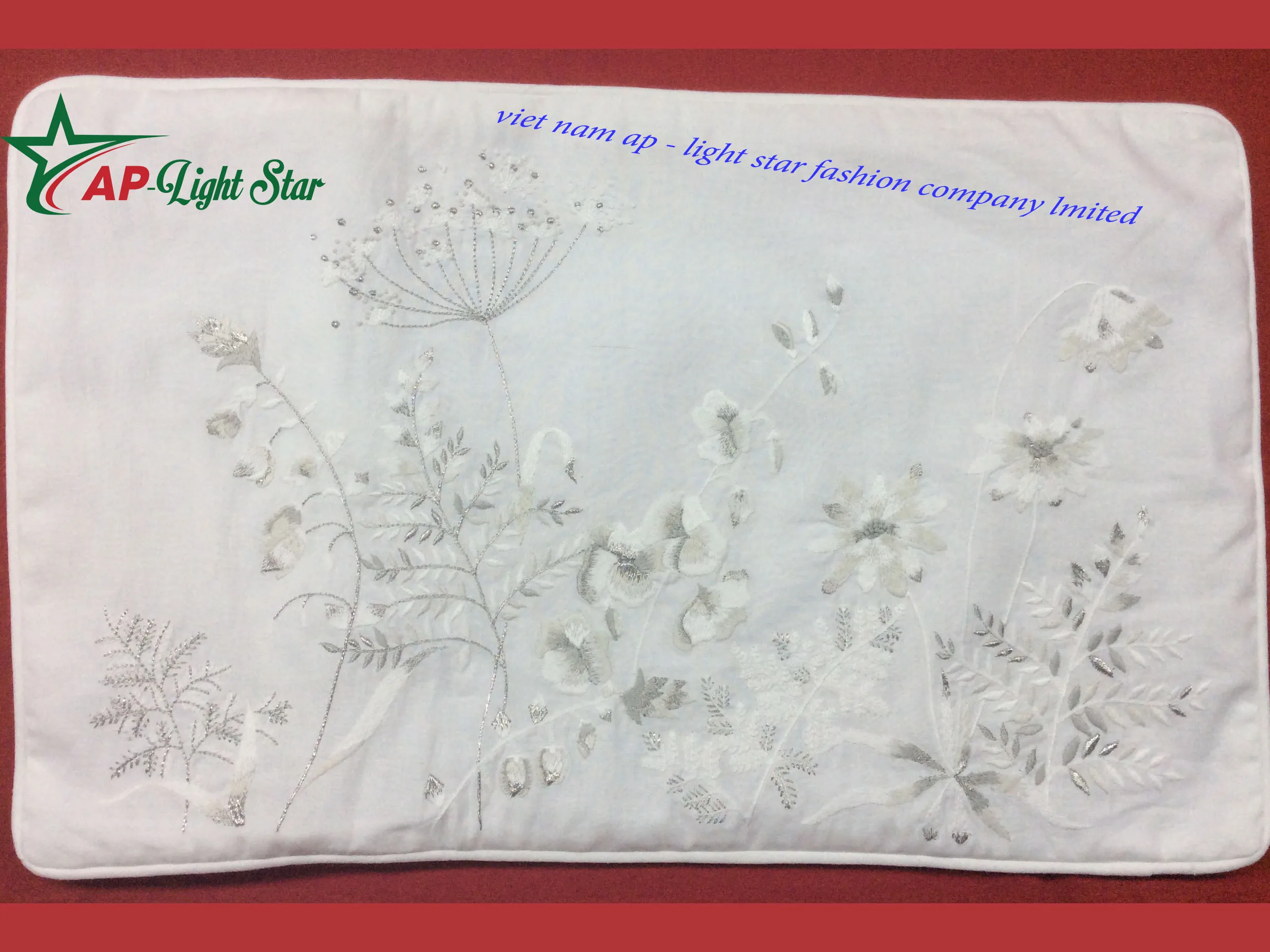 European style hand-embroidered pillowcase collection. Beautiful and luxurious embroidery pattern. accept bulk orders