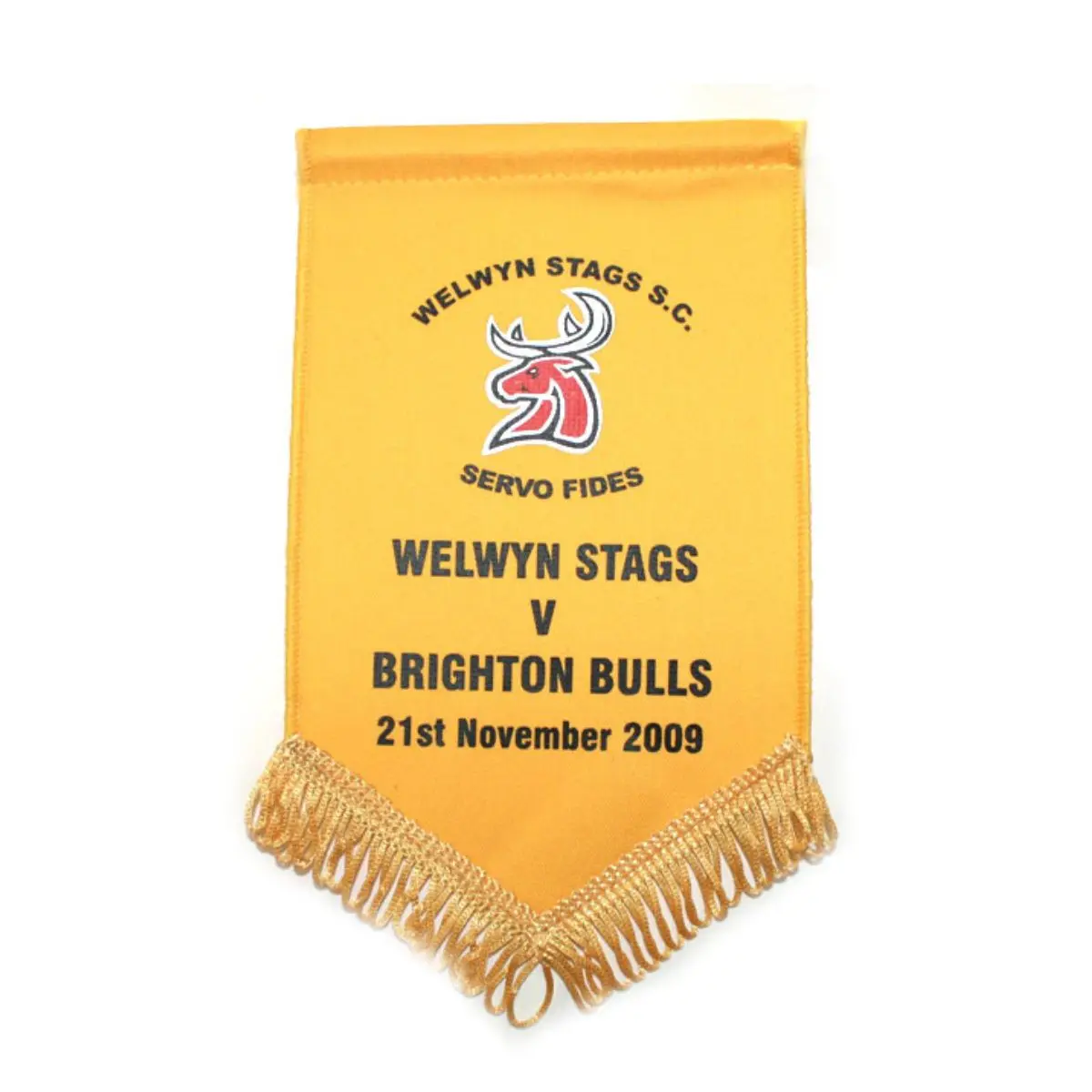 Сделанный на заказ сувенир для футбольного клуба треугольный Флаг Вымпел Футбольный