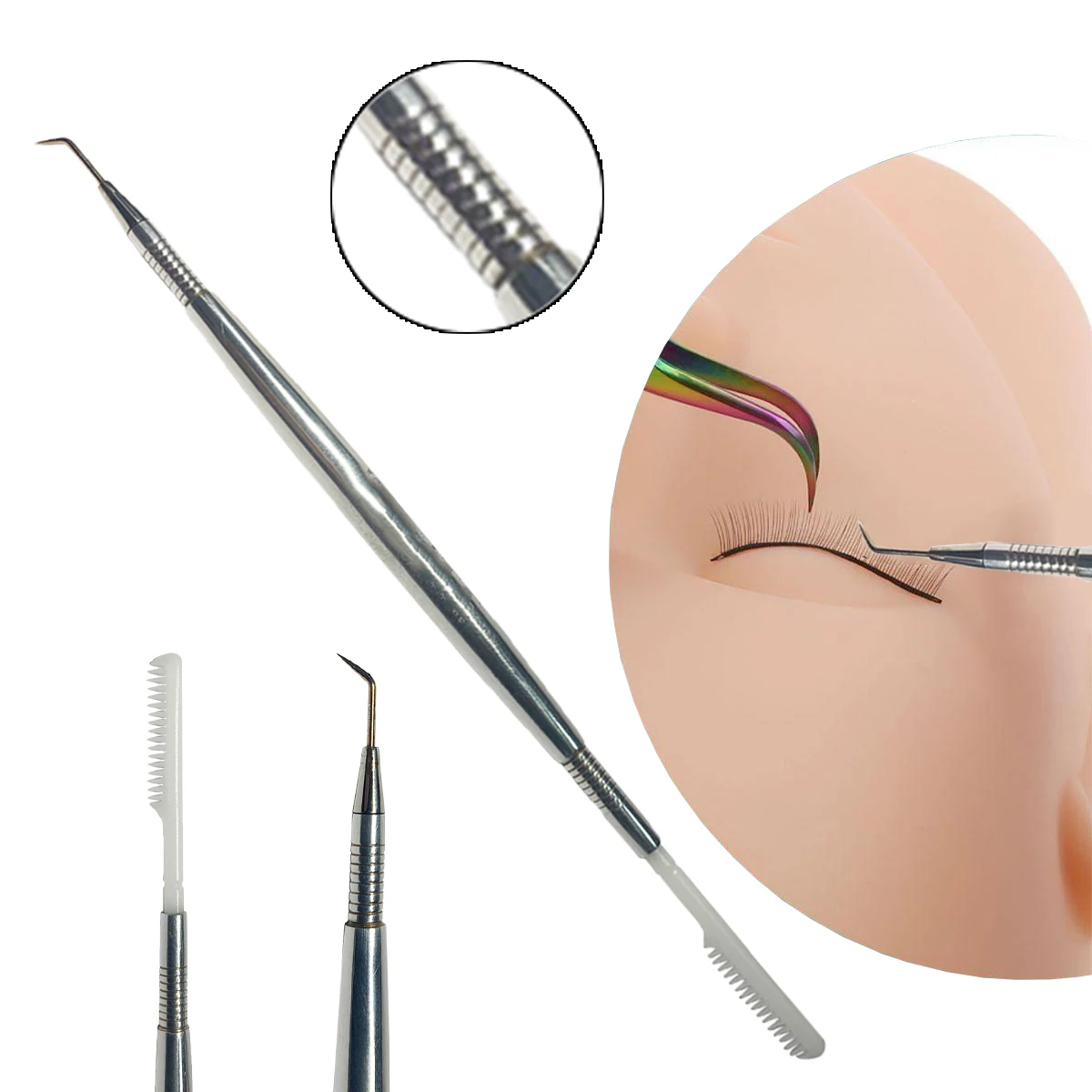 Professional Eyelash Separator Japanese Stainless Steel eyelash lifting tools wholesale lash lift separating tool with Comb