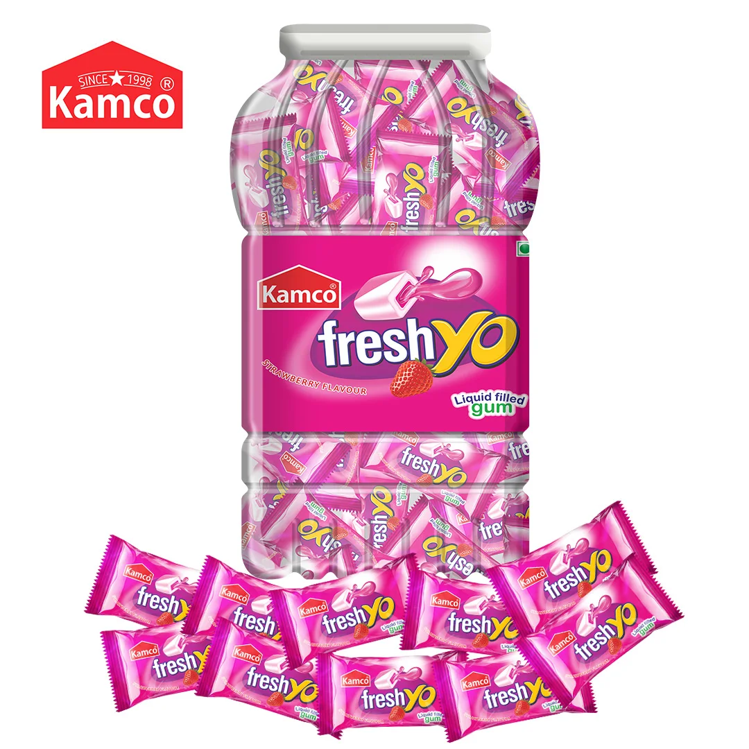 Export Quality Fresh Yo Strawberry Center Filled Chewing Gum