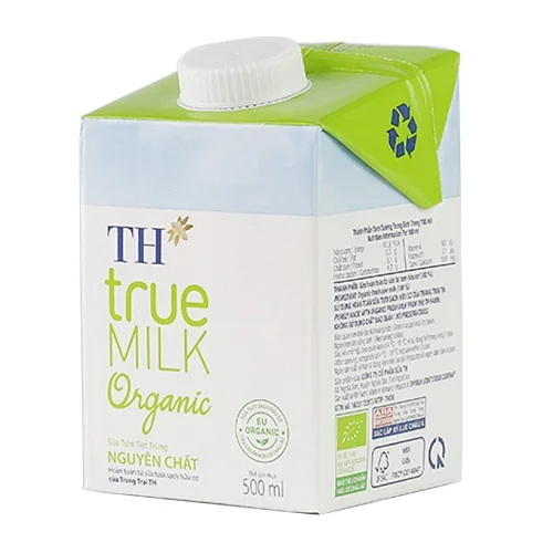Organic dairy product TH True Milk Organic 500ml Halal, BRC, FSSC, ISO certified high quality products from Vietnam