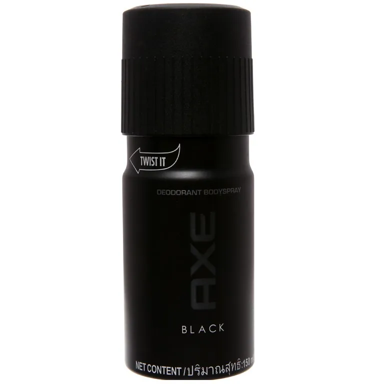 A-X-E Black body perfume spray for men with fresh fragrance