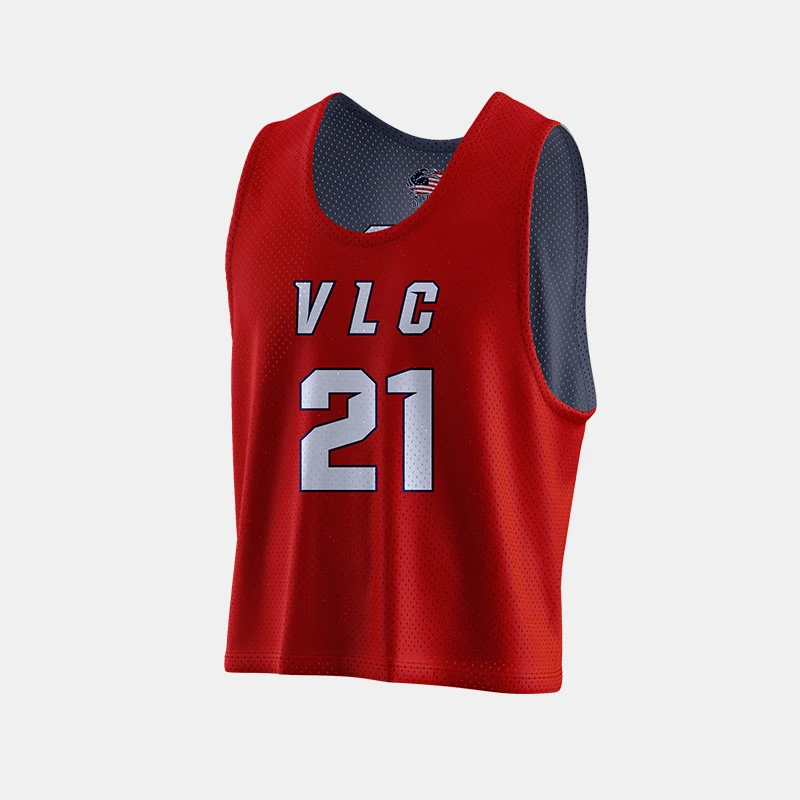 Custom Reversible Lacrosse Jerseys Sublimation 100% Polyester Lacrosse Pinnies