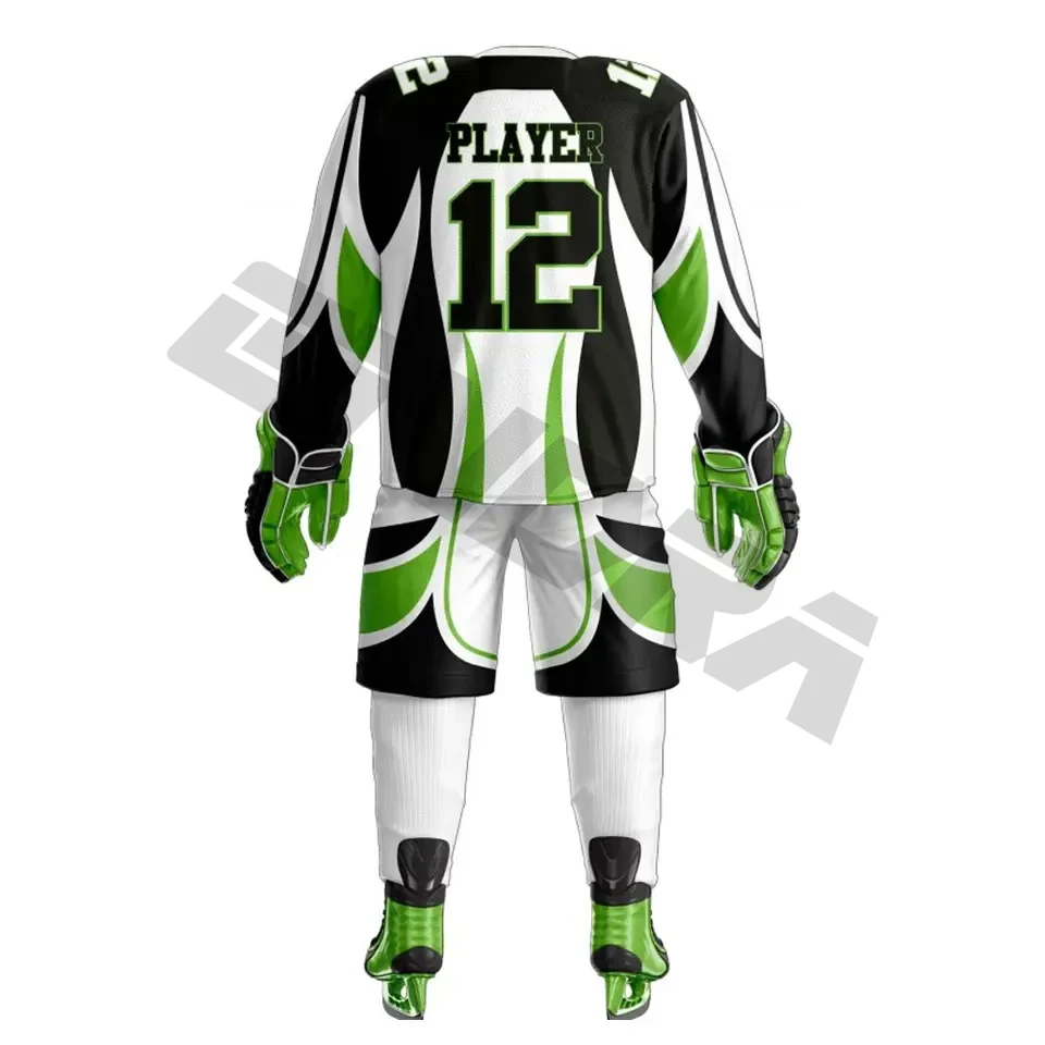 Top Quality Ice Hockey Uniform Polyester Free Design Cheap Sublimated Printing Custom Hockey Jersey