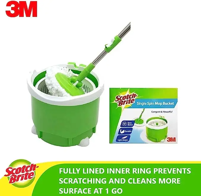 High Quality from Top Brand 3M Scotch-Brite Compact Spin Mop Bucket