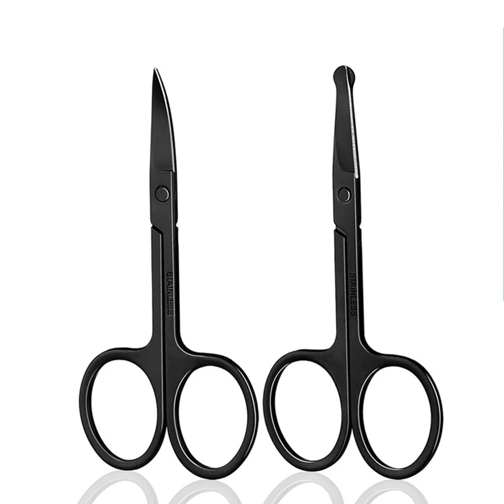 Wholesale eyelash scissors for eyelash extension and eyebrow Stainless Steel Make Up scissors with print logo