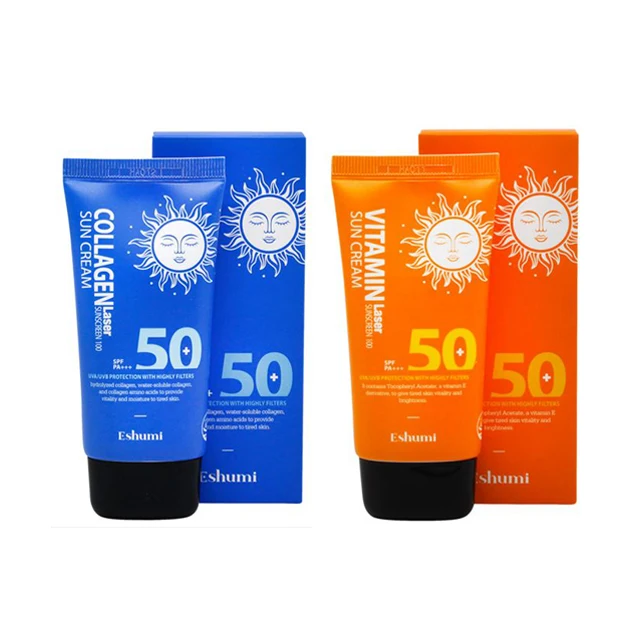 New Best Selling In Korea Various Collagen ingredients Moisture Eshumi Collagen Razer Sunscreen 100 Suncream