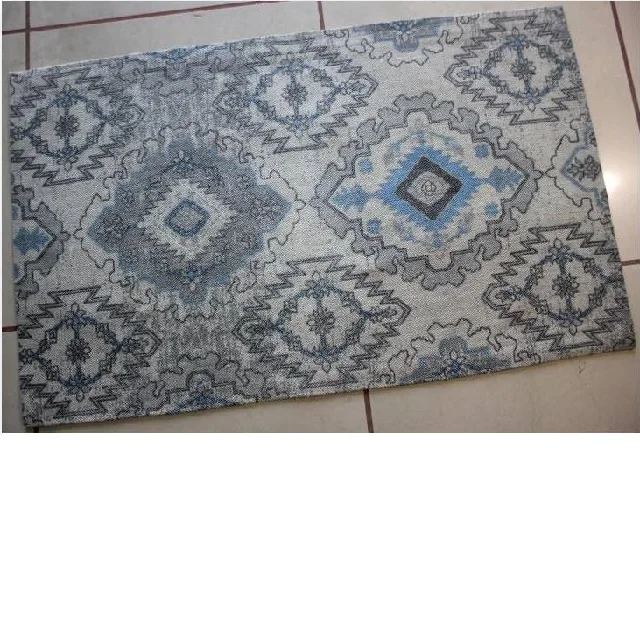 New Modern Design Custom Digital Printed Washable Water Absorbent Anti Slip Soft Cotton Bedroom Printed Carpet Design Floor Mat Rugs