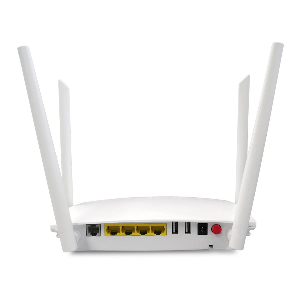 4 GE LAN Ports CATV Dual Band Wi-Fi 5 1200Mbps GPon EPon Adaptive XPon ONT Modem with 4 Antennas