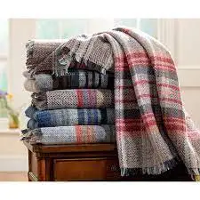 Recycled Blankets Warm and cosy like wool yet made from 100% recycled Recycled Wool Blankets Manufacturer from Panipat
