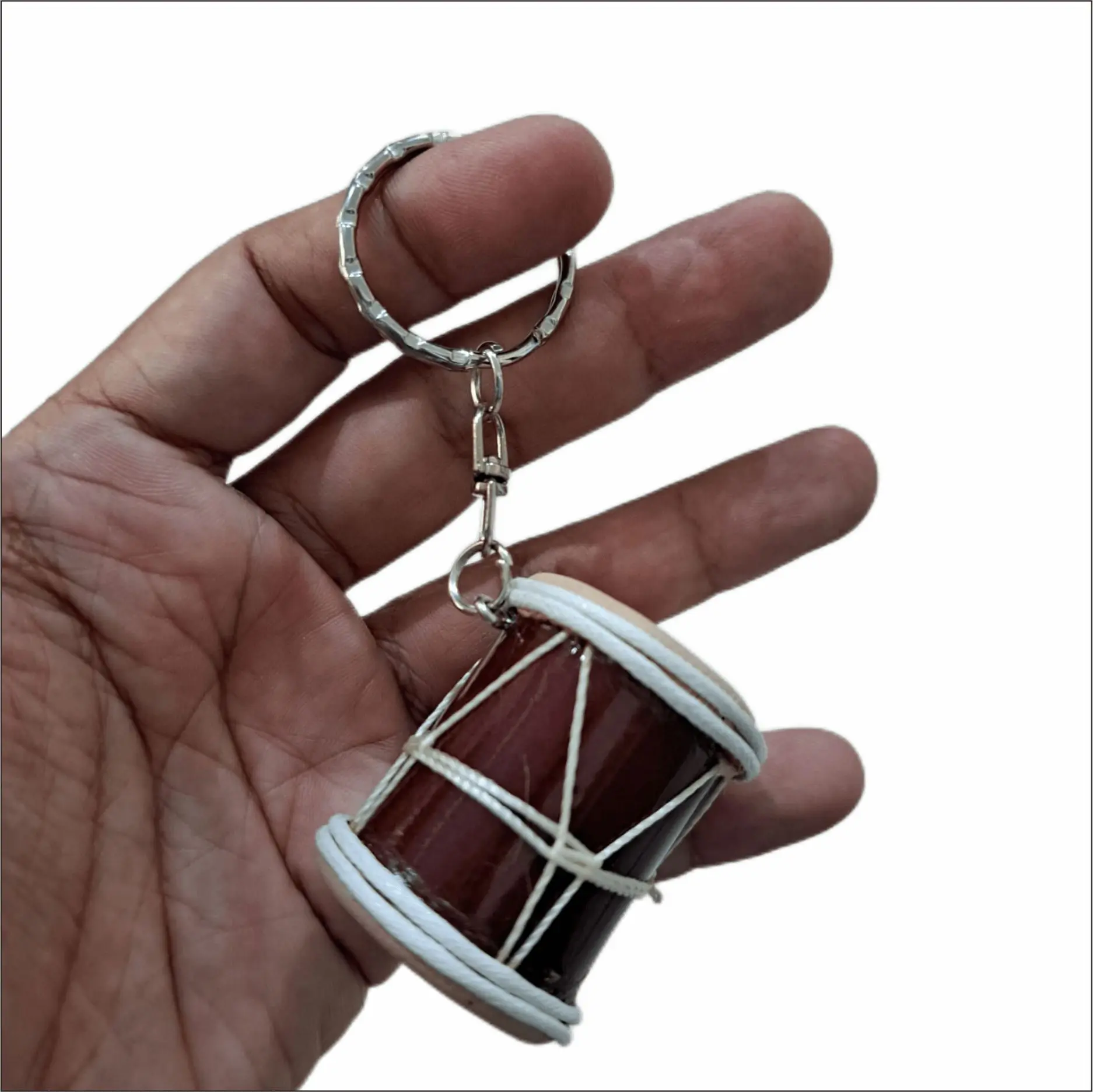 Tamborine Keychain music traditional lover Luxury for beautiful Accessories wooden arts and crafts