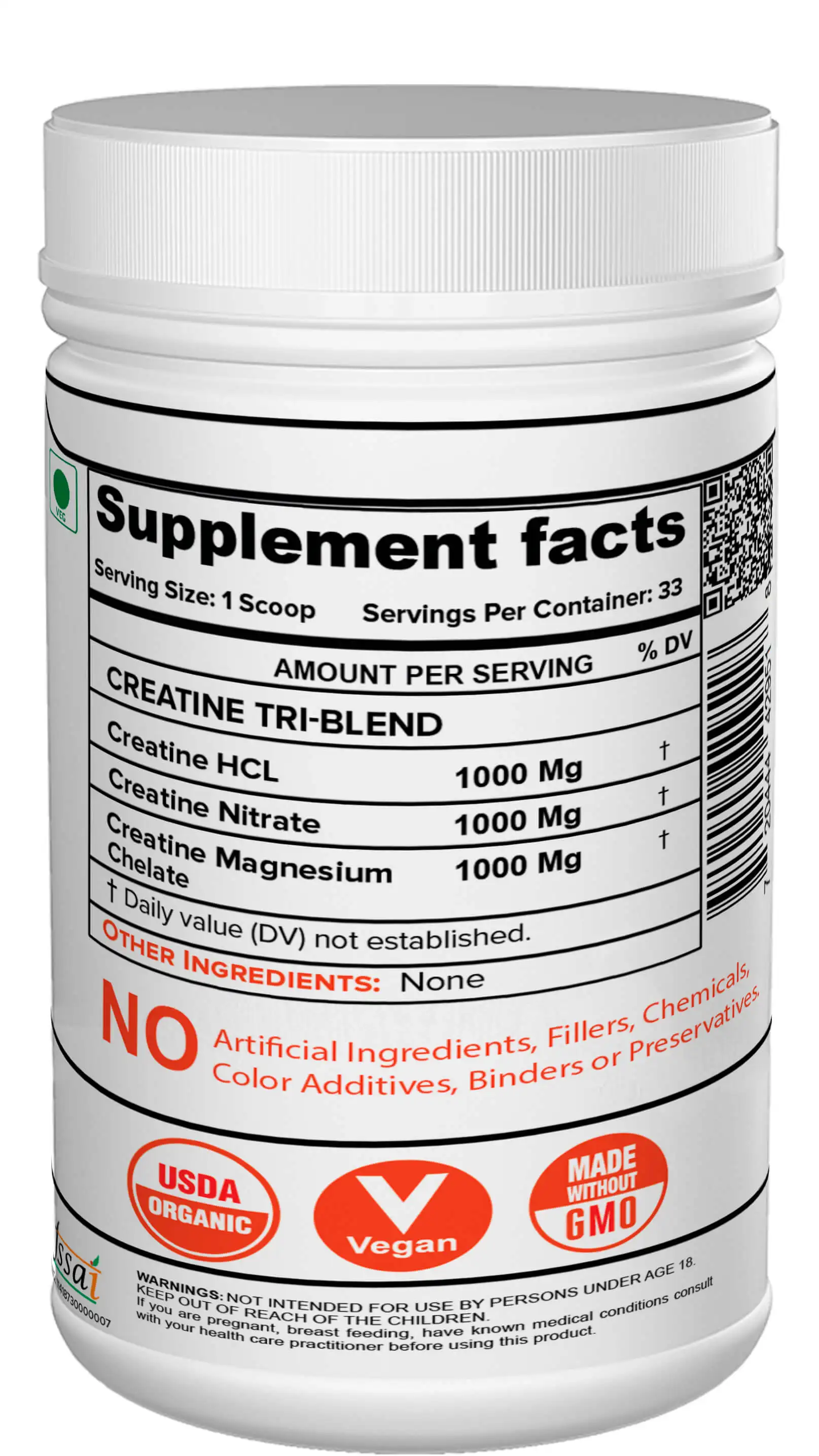 CREATINE MATRIX Complete Blend Of Creatine HCL, Creatine Nitrate & Magnesium Chelate -100grams (Tangy Orange)