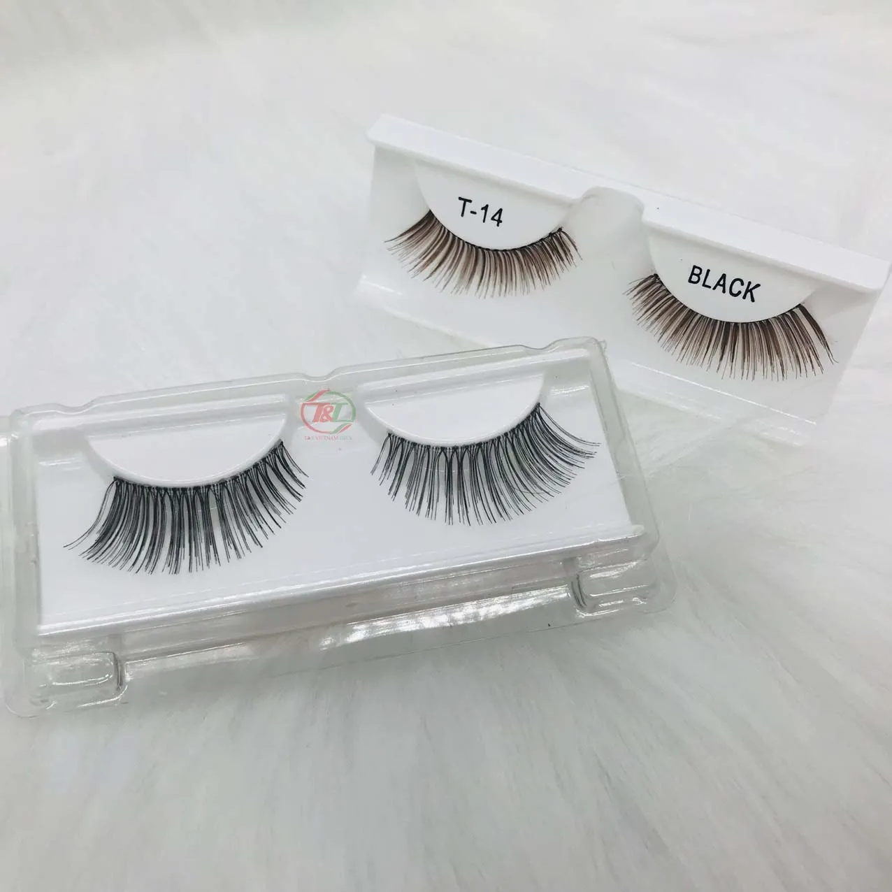 Vietnam wholesale supplier top quality false band full strip mink eyelashes synthetic fluffy soft & natural