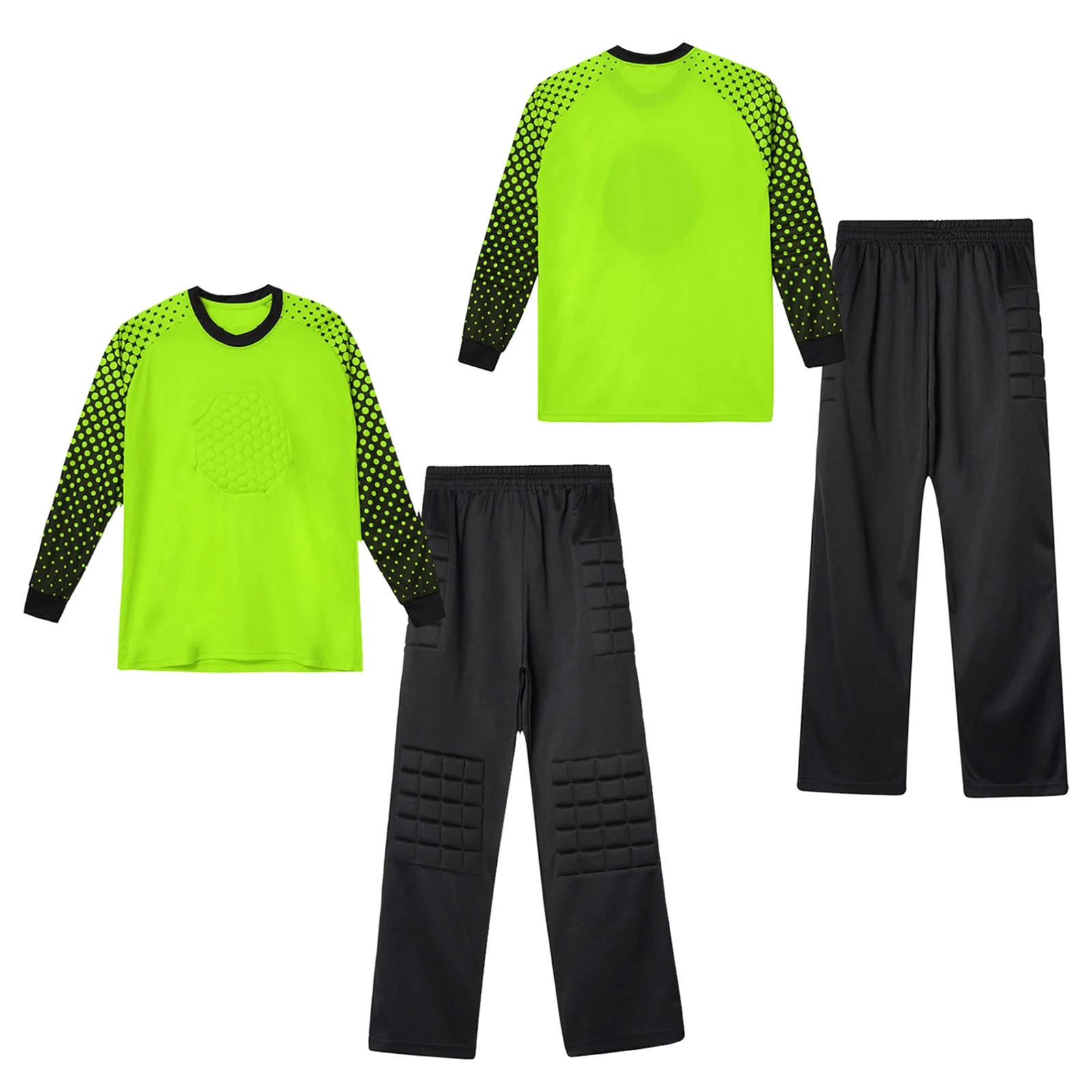 Hot Sale Custom Sublimation Padded Soccer Goalkeeper Long Sleeve Wholesale High Quality Quick Dry Goalkeeper Uniform Kit