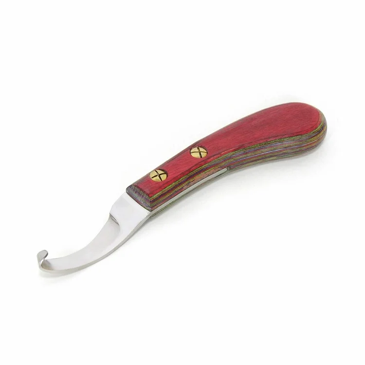 Wholesale Farrier Equipment Hoof Knives Right-Handed Razor-sharp Edge Horseshoeing Supplies Stainless Steel Wooden Handle