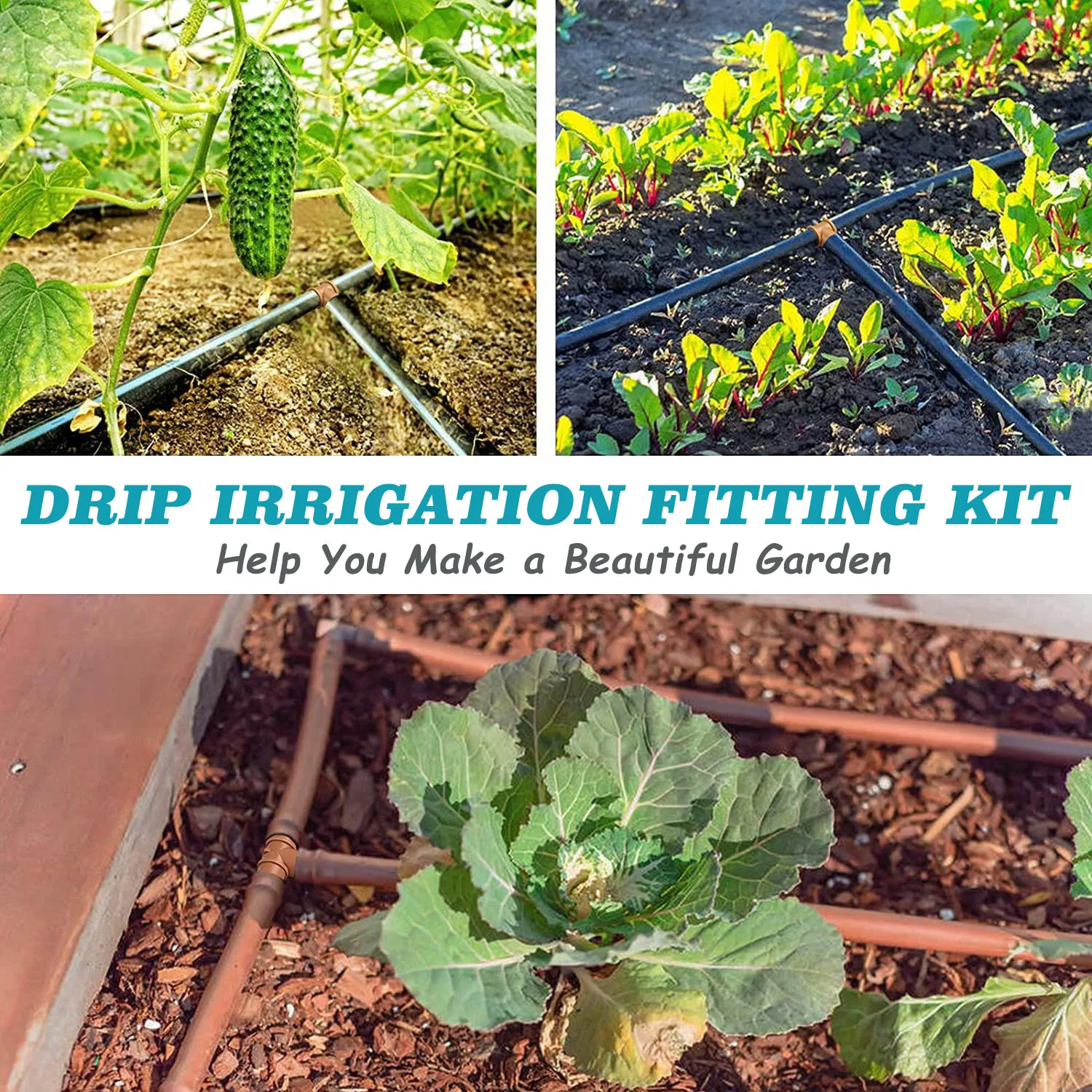 Rainmall Plastic Drip Irrigation Coupling Fitting Barbed 17mm Male Agriculture Irrigation POMTube Fittings Pipe Fittings