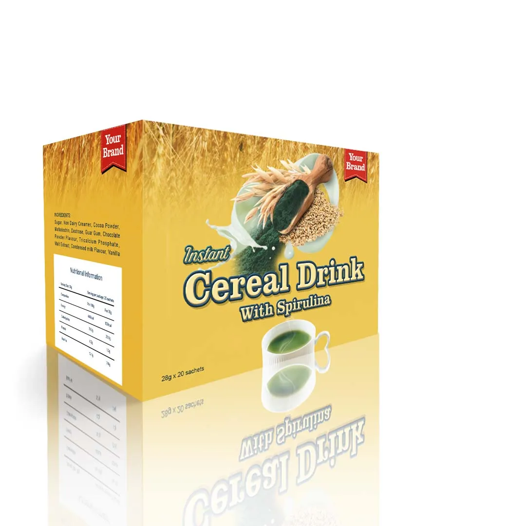 Best Premium Quality	Cereal Drink with Spirulina Grain & Nut Type Oats Antioxidant Rich Nutrient Plant Based Beverage