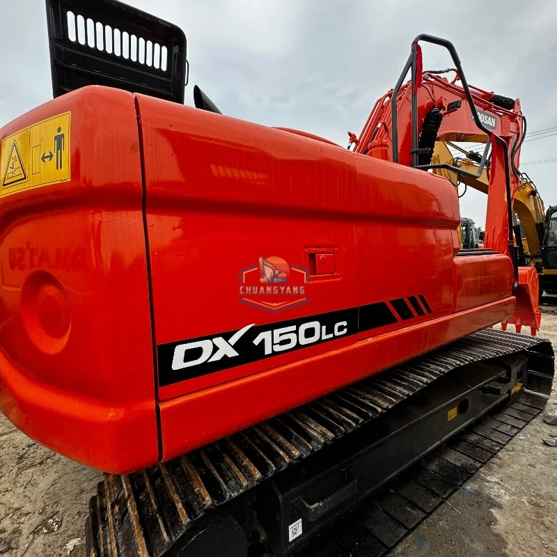 Doosan DX 150 Used Excavator with 95% New Durable Construction Equipment Compactor Wheel Pump Motor Bearing Engine