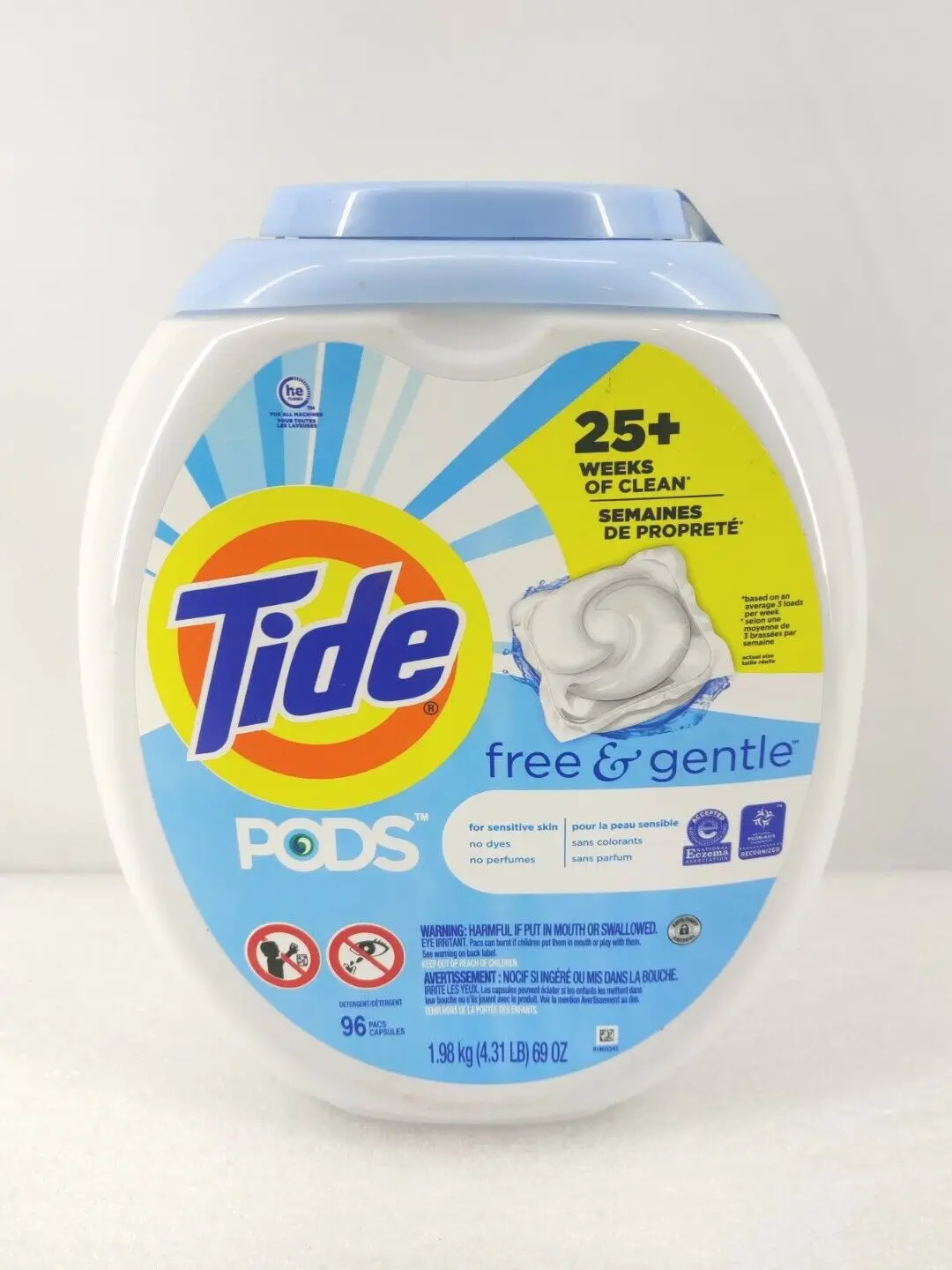 Best Tide PODS Free and Gentle, Laundry Detergent Soap PODS, HE, 96 Count - Unscented and Hypoallergenic for Sensitive Skin