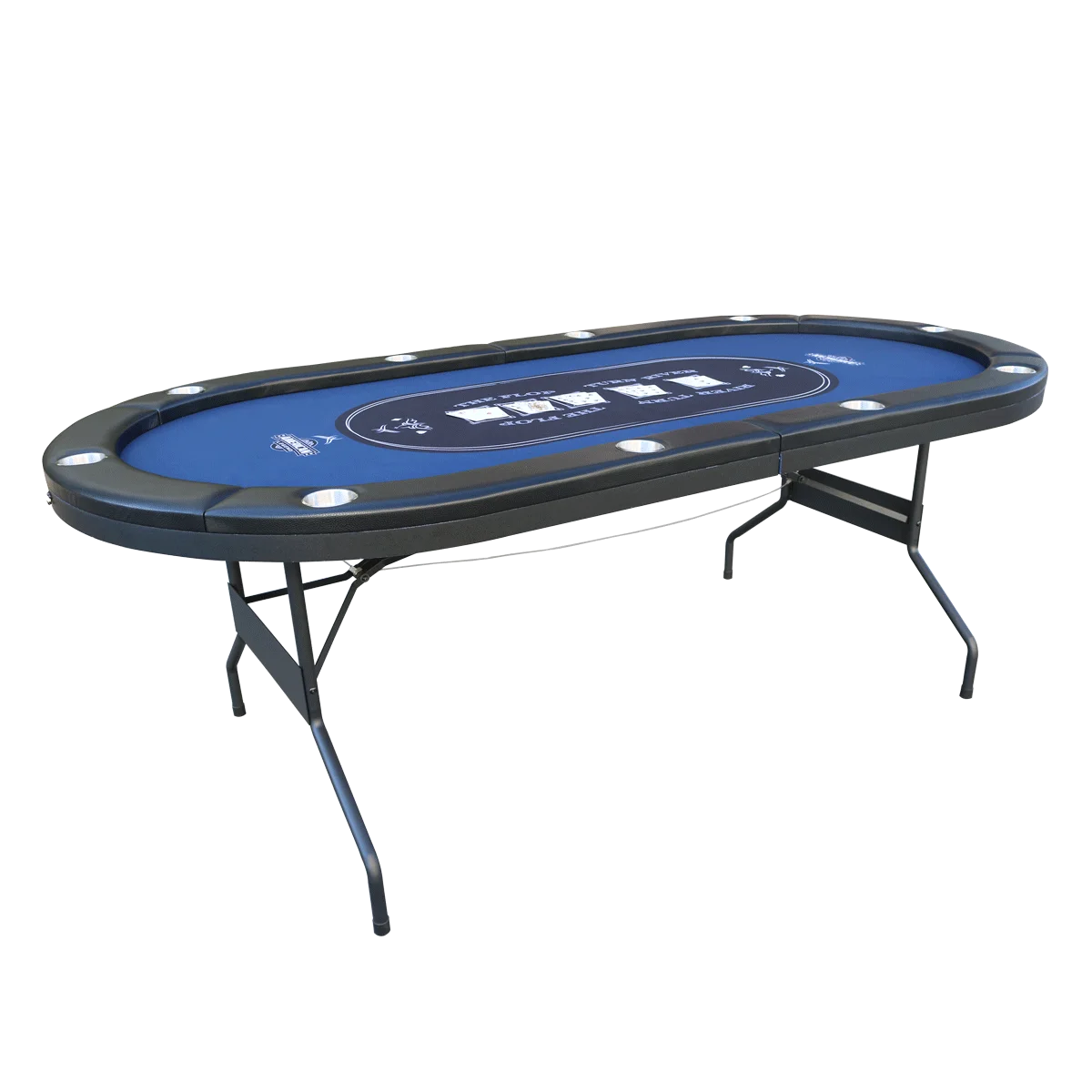 Фабричная Настройка 10 мест для казино, Легко складывающаяся стальная ножка, стол для покерных карт со светодиодной подсветкой и зарядным устройством USB, баккара И Блэкджек
