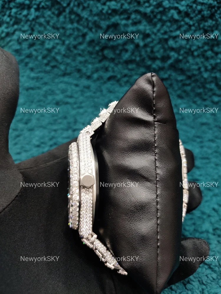 2023 Custom Bust Down D Color VVS Moissanite Diamond Premium Mechanical Luxury Stainless Steel Wrist Men Women Watches