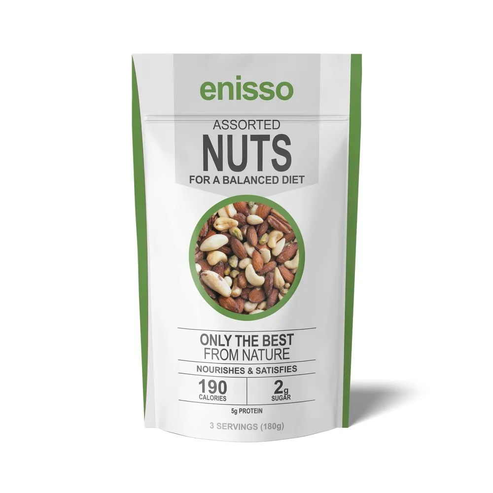 Enisso Assorted Mixed Dried Nuts Fitness Healthy Diet Food Custom Logo Packaging OEM OBM Private Label