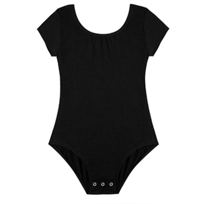 Wholesale Short Sleeve Ballet best quality  Girls Dance Clothes with the round neck and short sleeve gathering on the chest