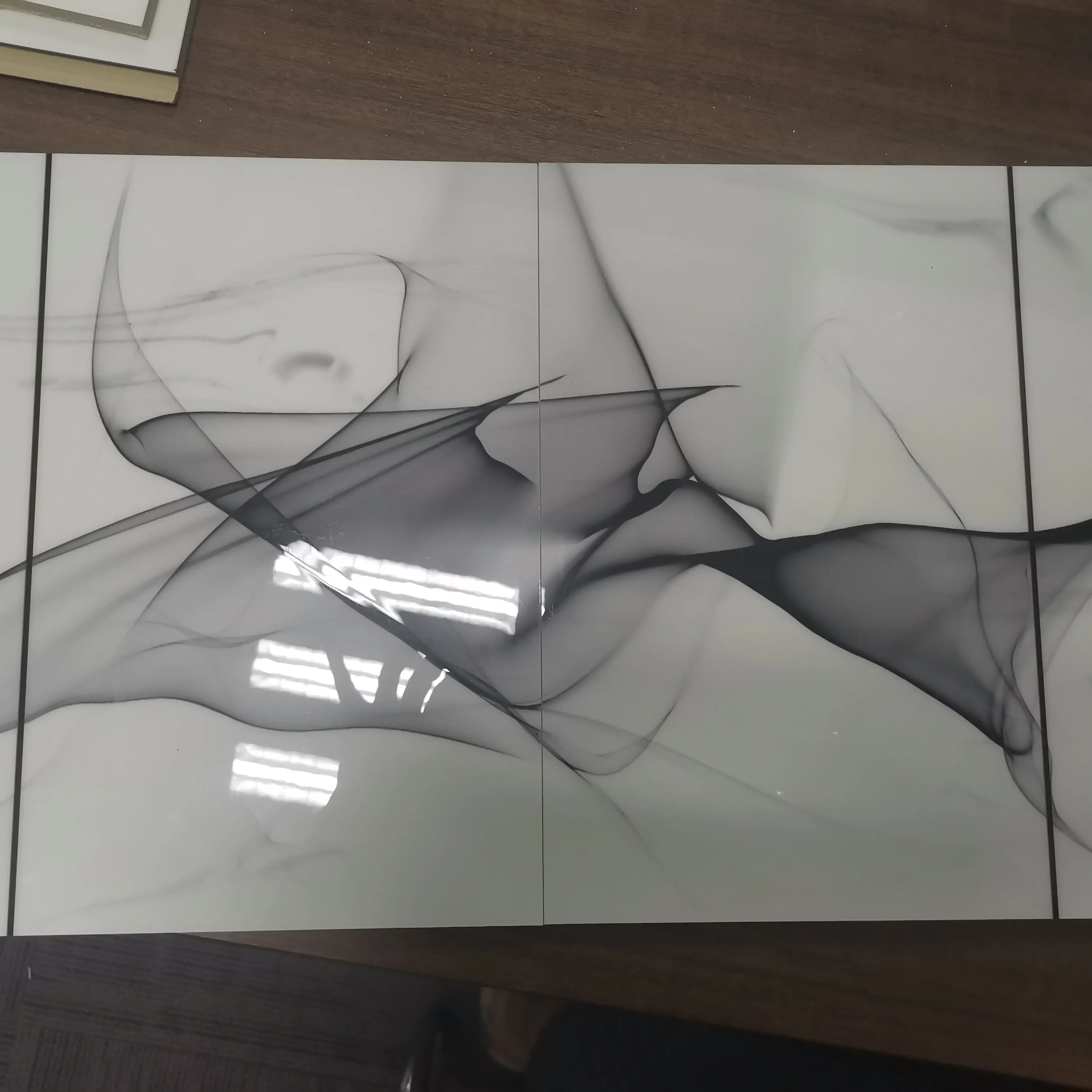 4feet by 8 feet faux marble stone uv glossy pvc marble wall sheet interior pvc false marble alternative